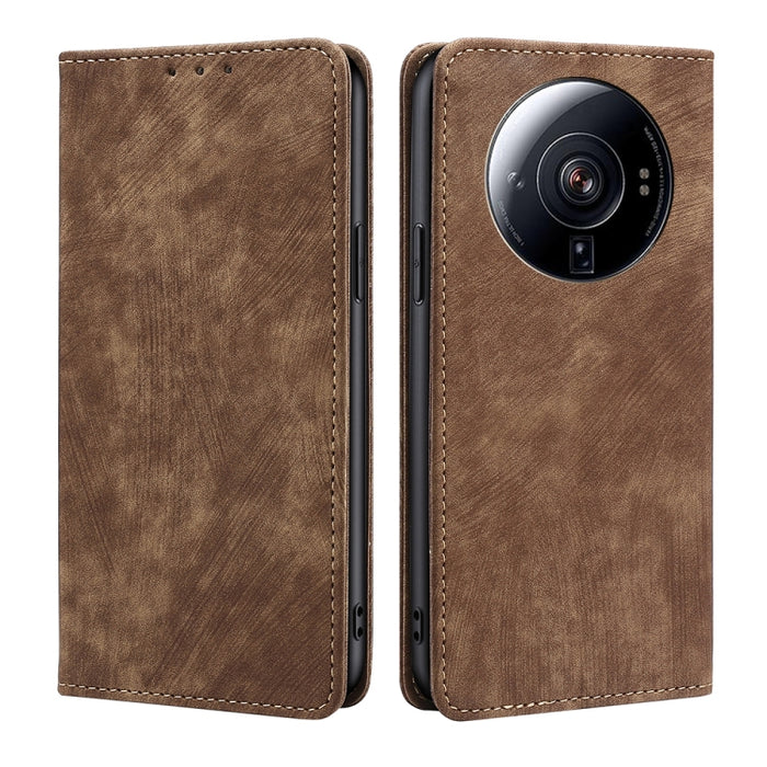 Estuche para teléfono de cuero magnético con cepillo antirrobo RFID, For Xiaomi Redmi Note 10 JE  Japan, For Xiaomi 12, For Xiaomi 12S Ultra, For Xiaomi Poco C40, For Xiaomi Poco M4 5G, For OnePlus Nord CE 2 5G, For ZTE Axon 30 Pro