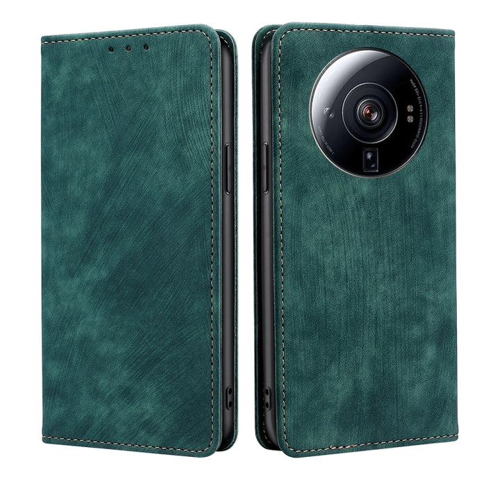 Estuche para teléfono de cuero magnético con cepillo antirrobo RFID, For Xiaomi Redmi Note 10 JE  Japan, For Xiaomi 12, For Xiaomi 12S Ultra, For Xiaomi Poco C40, For Xiaomi Poco M4 5G, For OnePlus Nord CE 2 5G, For ZTE Axon 30 Pro