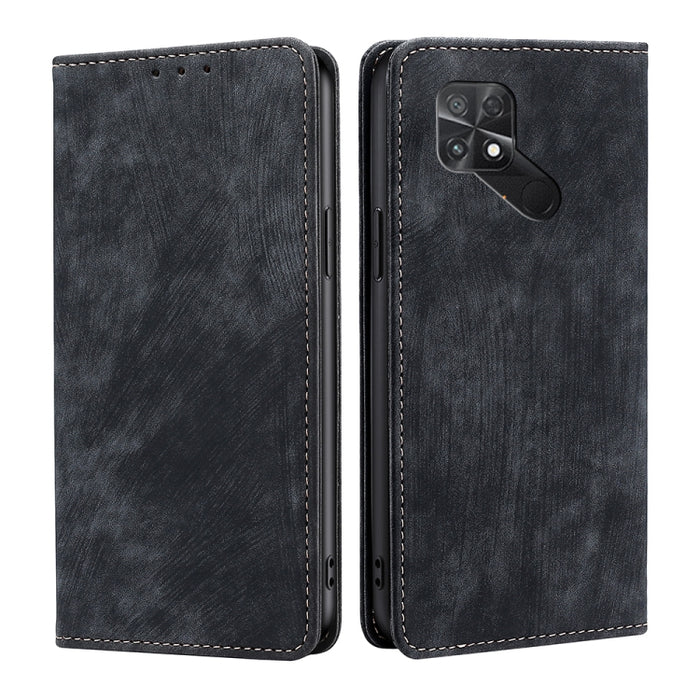 Estuche para teléfono de cuero magnético con cepillo antirrobo RFID, For Xiaomi Redmi Note 10 JE  Japan, For Xiaomi 12, For Xiaomi 12S Ultra, For Xiaomi Poco C40, For Xiaomi Poco M4 5G, For OnePlus Nord CE 2 5G, For ZTE Axon 30 Pro