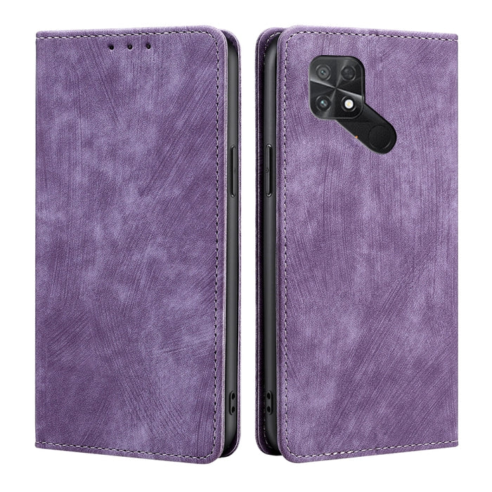 Estuche para teléfono de cuero magnético con cepillo antirrobo RFID, For Xiaomi Redmi Note 10 JE  Japan, For Xiaomi 12, For Xiaomi 12S Ultra, For Xiaomi Poco C40, For Xiaomi Poco M4 5G, For OnePlus Nord CE 2 5G, For ZTE Axon 30 Pro