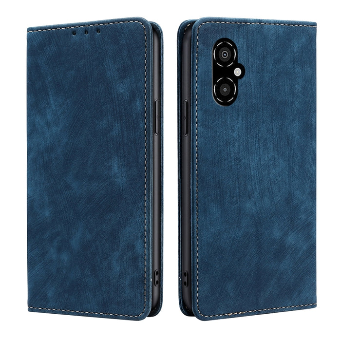 Estuche para teléfono de cuero magnético con cepillo antirrobo RFID, For Xiaomi Redmi Note 10 JE  Japan, For Xiaomi 12, For Xiaomi 12S Ultra, For Xiaomi Poco C40, For Xiaomi Poco M4 5G, For OnePlus Nord CE 2 5G, For ZTE Axon 30 Pro