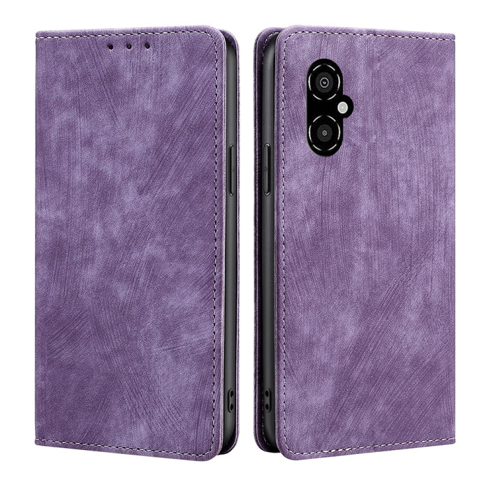 Estuche para teléfono de cuero magnético con cepillo antirrobo RFID, For Xiaomi Redmi Note 10 JE  Japan, For Xiaomi 12, For Xiaomi 12S Ultra, For Xiaomi Poco C40, For Xiaomi Poco M4 5G, For OnePlus Nord CE 2 5G, For ZTE Axon 30 Pro