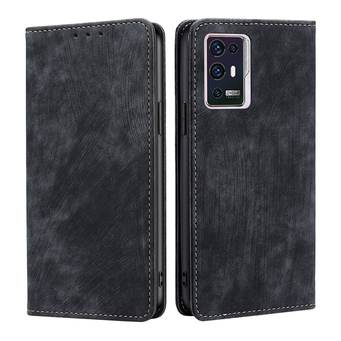 Estuche para teléfono de cuero magnético con cepillo antirrobo RFID, For Xiaomi Redmi Note 10 JE  Japan, For Xiaomi 12, For Xiaomi 12S Ultra, For Xiaomi Poco C40, For Xiaomi Poco M4 5G, For OnePlus Nord CE 2 5G, For ZTE Axon 30 Pro