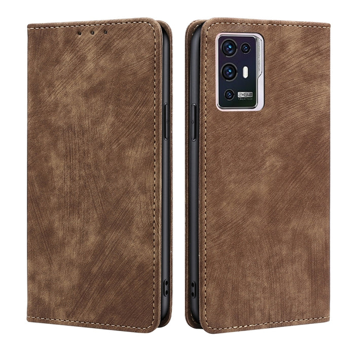 Estuche para teléfono de cuero magnético con cepillo antirrobo RFID, For Xiaomi Redmi Note 10 JE  Japan, For Xiaomi 12, For Xiaomi 12S Ultra, For Xiaomi Poco C40, For Xiaomi Poco M4 5G, For OnePlus Nord CE 2 5G, For ZTE Axon 30 Pro