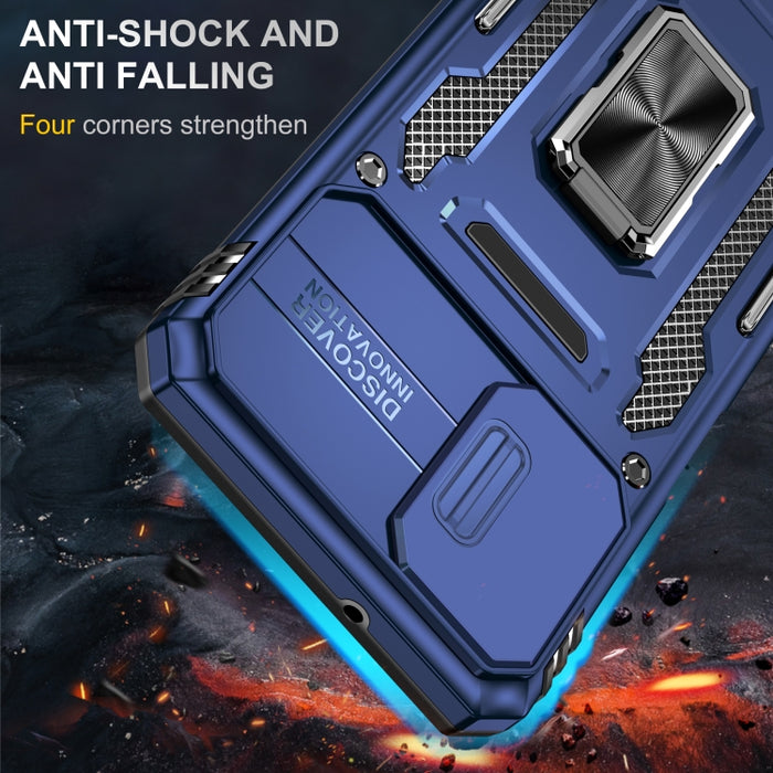 Armor PC + TPU Funda protectora para teléfono con cámara, For Samsung Galaxy A12 5G/4G / M12 / F12, For Xiaomi 12 Pro, For Samsung Galaxy A32 5G, For Samsung Galaxy A52 5G/4G, For Samsung Galaxy S21 5G, For Samsung Galaxy S21+ 5G                       ...