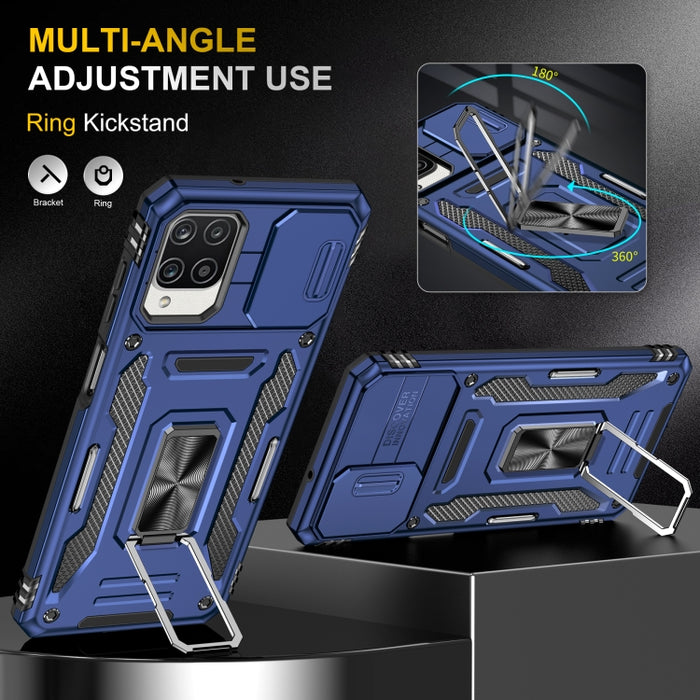 Armor PC + TPU Funda protectora para teléfono con cámara, For Samsung Galaxy A12 5G/4G / M12 / F12, For Xiaomi 12 Pro, For Samsung Galaxy A32 5G, For Samsung Galaxy A52 5G/4G, For Samsung Galaxy S21 5G, For Samsung Galaxy S21+ 5G                       ...