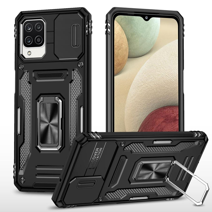 Armor PC + TPU Funda protectora para teléfono con cámara, For Samsung Galaxy A12 5G/4G / M12 / F12, For Xiaomi 12 Pro, For Samsung Galaxy A32 5G, For Samsung Galaxy A52 5G/4G, For Samsung Galaxy S21 5G, For Samsung Galaxy S21+ 5G                       ...