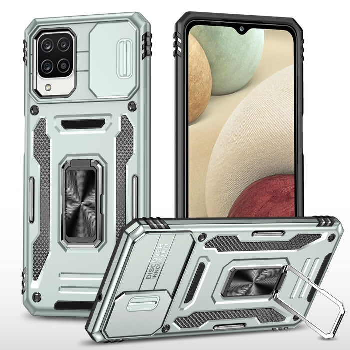 Armor PC + TPU Funda protectora para teléfono con cámara, For Samsung Galaxy A12 5G/4G / M12 / F12, For Xiaomi 12 Pro, For Samsung Galaxy A32 5G, For Samsung Galaxy A52 5G/4G, For Samsung Galaxy S21 5G, For Samsung Galaxy S21+ 5G                       ...