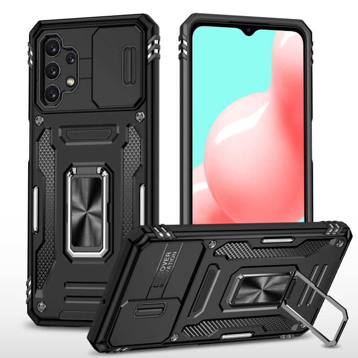 Armor PC + TPU Funda protectora para teléfono con cámara, For Samsung Galaxy A12 5G/4G / M12 / F12, For Xiaomi 12 Pro, For Samsung Galaxy A32 5G, For Samsung Galaxy A52 5G/4G, For Samsung Galaxy S21 5G, For Samsung Galaxy S21+ 5G                       ...