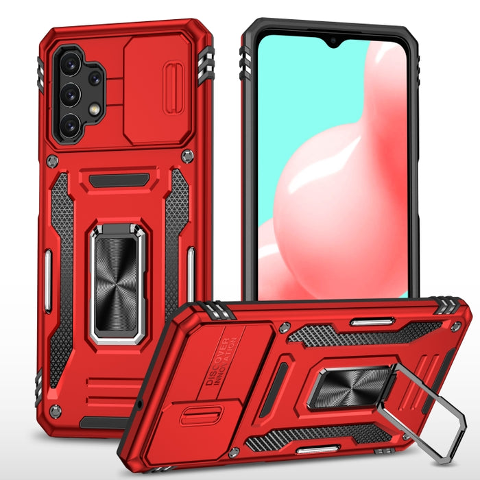 Armor PC + TPU Funda protectora para teléfono con cámara, For Samsung Galaxy A12 5G/4G / M12 / F12, For Xiaomi 12 Pro, For Samsung Galaxy A32 5G, For Samsung Galaxy A52 5G/4G, For Samsung Galaxy S21 5G, For Samsung Galaxy S21+ 5G                       ...