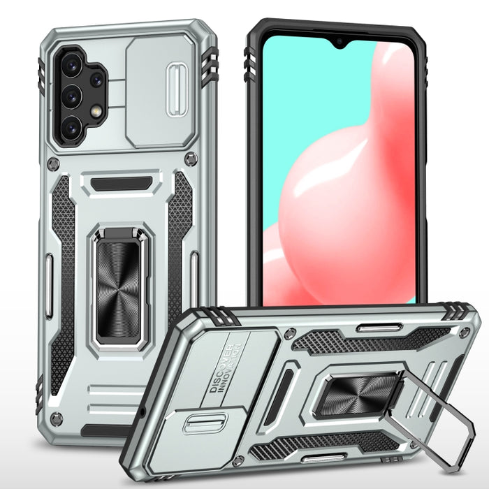Armor PC + TPU Funda protectora para teléfono con cámara, For Samsung Galaxy A12 5G/4G / M12 / F12, For Xiaomi 12 Pro, For Samsung Galaxy A32 5G, For Samsung Galaxy A52 5G/4G, For Samsung Galaxy S21 5G, For Samsung Galaxy S21+ 5G                       ...