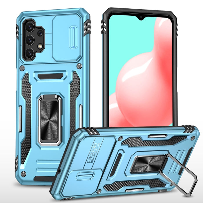 Armor PC + TPU Funda protectora para teléfono con cámara, For Samsung Galaxy A12 5G/4G / M12 / F12, For Xiaomi 12 Pro, For Samsung Galaxy A32 5G, For Samsung Galaxy A52 5G/4G, For Samsung Galaxy S21 5G, For Samsung Galaxy S21+ 5G                       ...
