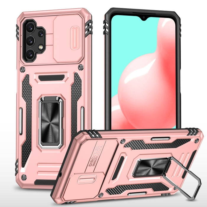 Armor PC + TPU Funda protectora para teléfono con cámara, For Samsung Galaxy A12 5G/4G / M12 / F12, For Xiaomi 12 Pro, For Samsung Galaxy A32 5G, For Samsung Galaxy A52 5G/4G, For Samsung Galaxy S21 5G, For Samsung Galaxy S21+ 5G                       ...