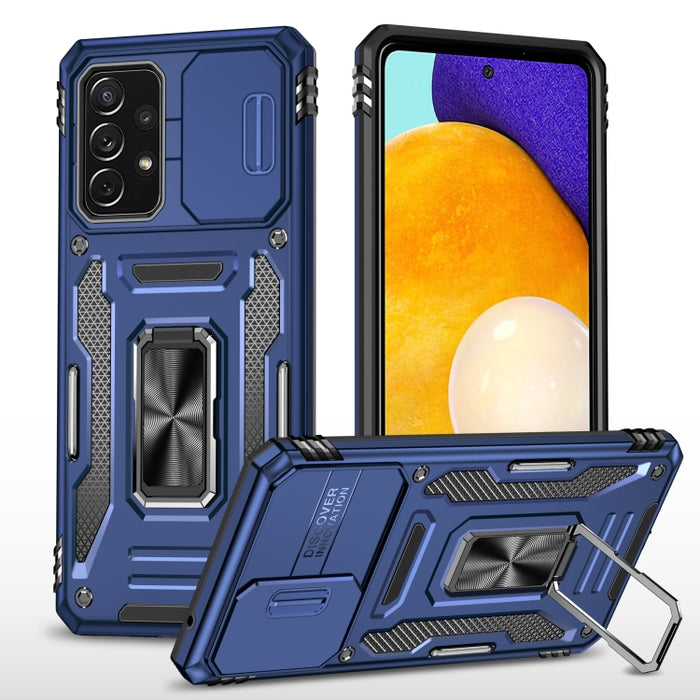 Armor PC + TPU Funda protectora para teléfono con cámara, For Samsung Galaxy A12 5G/4G / M12 / F12, For Xiaomi 12 Pro, For Samsung Galaxy A32 5G, For Samsung Galaxy A52 5G/4G, For Samsung Galaxy S21 5G, For Samsung Galaxy S21+ 5G                       ...