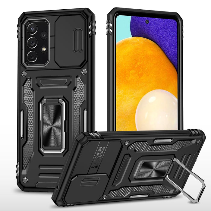 Armor PC + TPU Funda protectora para teléfono con cámara, For Samsung Galaxy A12 5G/4G / M12 / F12, For Xiaomi 12 Pro, For Samsung Galaxy A32 5G, For Samsung Galaxy A52 5G/4G, For Samsung Galaxy S21 5G, For Samsung Galaxy S21+ 5G                       ...
