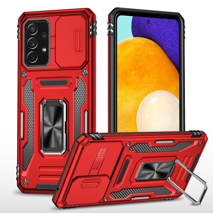 Armor PC + TPU Funda protectora para teléfono con cámara, For Samsung Galaxy A12 5G/4G / M12 / F12, For Xiaomi 12 Pro, For Samsung Galaxy A32 5G, For Samsung Galaxy A52 5G/4G, For Samsung Galaxy S21 5G, For Samsung Galaxy S21+ 5G                       ...