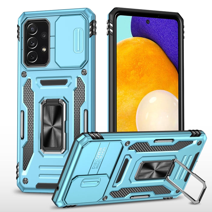 Armor PC + TPU Funda protectora para teléfono con cámara, For Samsung Galaxy A12 5G/4G / M12 / F12, For Xiaomi 12 Pro, For Samsung Galaxy A32 5G, For Samsung Galaxy A52 5G/4G, For Samsung Galaxy S21 5G, For Samsung Galaxy S21+ 5G                       ...