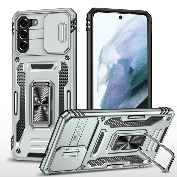 Armor PC + TPU Funda protectora para teléfono con cámara, For Samsung Galaxy A12 5G/4G / M12 / F12, For Xiaomi 12 Pro, For Samsung Galaxy A32 5G, For Samsung Galaxy A52 5G/4G, For Samsung Galaxy S21 5G, For Samsung Galaxy S21+ 5G                       ...