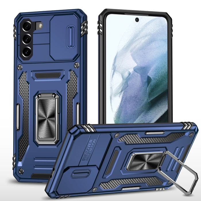 Armor PC + TPU Funda protectora para teléfono con cámara, For Samsung Galaxy A12 5G/4G / M12 / F12, For Xiaomi 12 Pro, For Samsung Galaxy A32 5G, For Samsung Galaxy A52 5G/4G, For Samsung Galaxy S21 5G, For Samsung Galaxy S21+ 5G                       ...