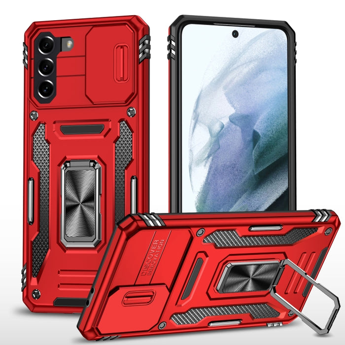 Armor PC + TPU Funda protectora para teléfono con cámara, For Samsung Galaxy A12 5G/4G / M12 / F12, For Xiaomi 12 Pro, For Samsung Galaxy A32 5G, For Samsung Galaxy A52 5G/4G, For Samsung Galaxy S21 5G, For Samsung Galaxy S21+ 5G                       ...