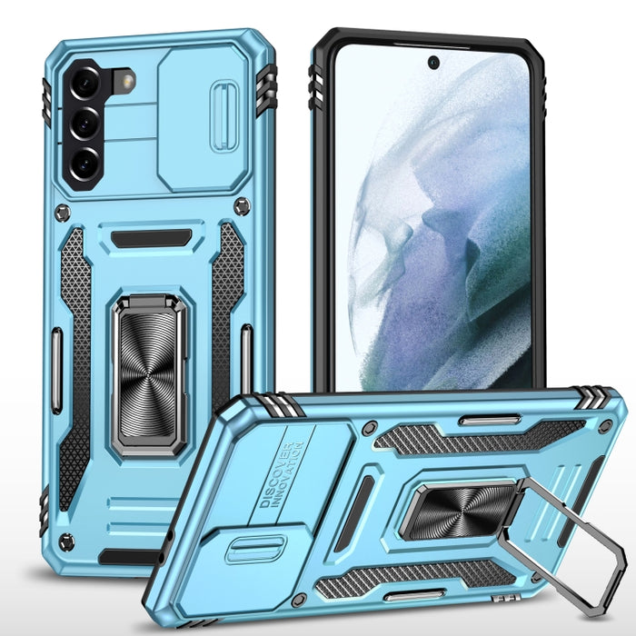 Armor PC + TPU Funda protectora para teléfono con cámara, For Samsung Galaxy A12 5G/4G / M12 / F12, For Xiaomi 12 Pro, For Samsung Galaxy A32 5G, For Samsung Galaxy A52 5G/4G, For Samsung Galaxy S21 5G, For Samsung Galaxy S21+ 5G                       ...