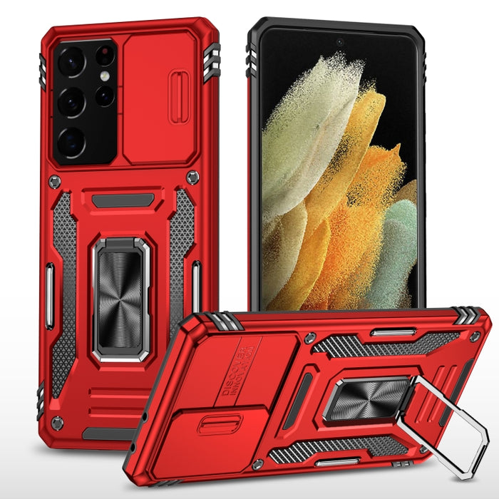 Armor PC + TPU Funda protectora para teléfono con cámara, For Samsung Galaxy A12 5G/4G / M12 / F12, For Xiaomi 12 Pro, For Samsung Galaxy A32 5G, For Samsung Galaxy A52 5G/4G, For Samsung Galaxy S21 5G, For Samsung Galaxy S21+ 5G                       ...