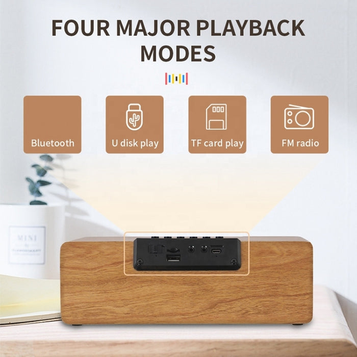 Altavoz inalámbrico Bluetooth de madera de escritorio multifuncional K1