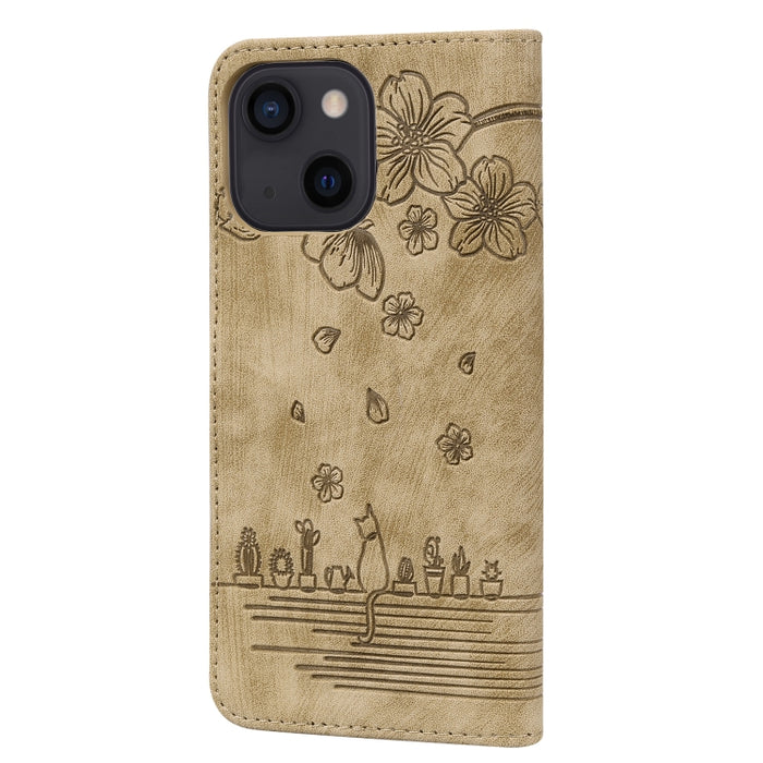 Estuche de cuero en relieve de dibujos animados Sakura Cat