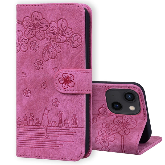 Estuche de cuero en relieve de dibujos animados Sakura Cat