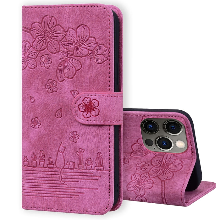 Estuche de cuero en relieve de dibujos animados Sakura Cat