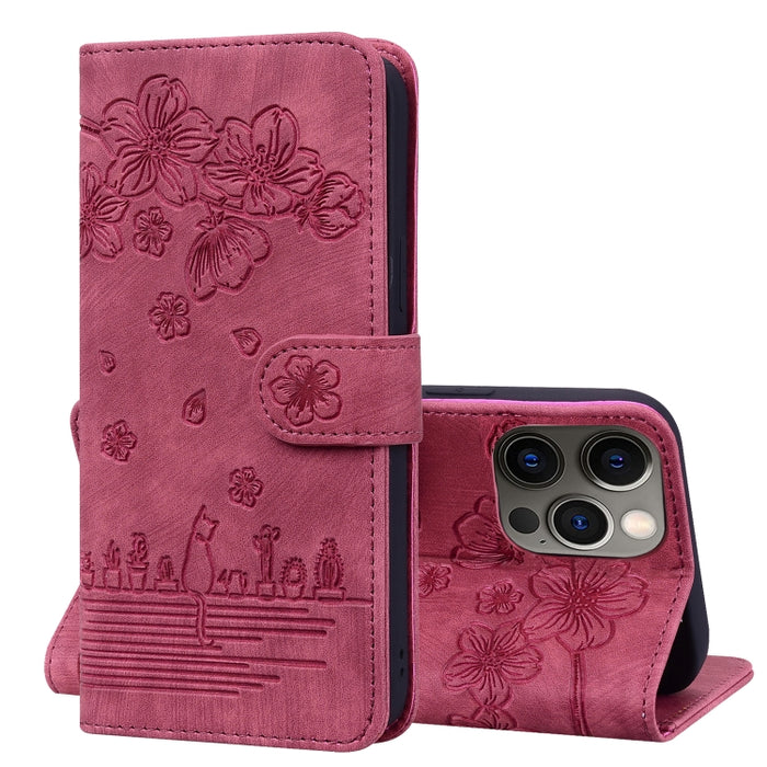 Estuche de cuero en relieve de dibujos animados Sakura Cat