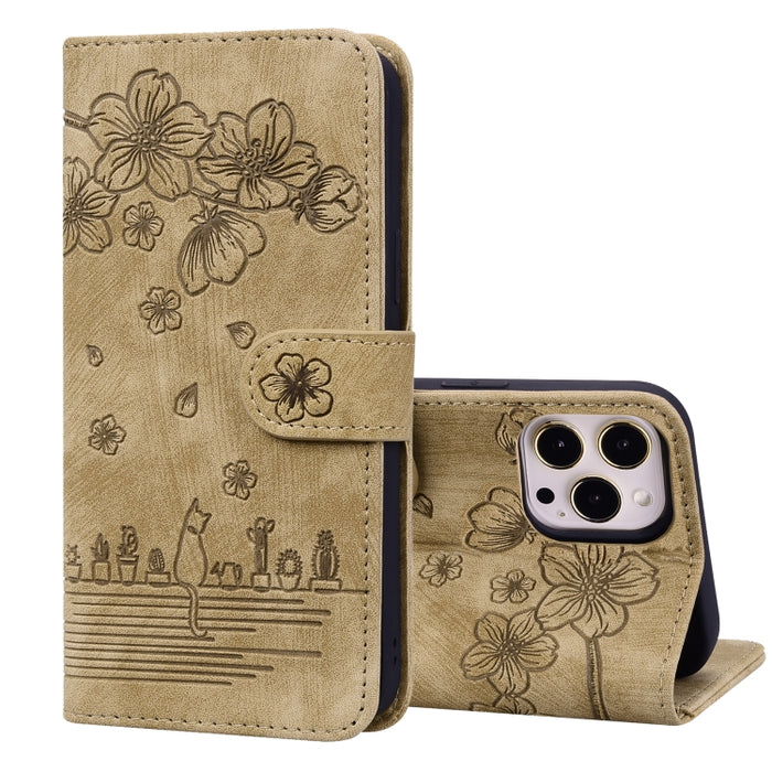 Estuche de cuero en relieve de dibujos animados Sakura Cat