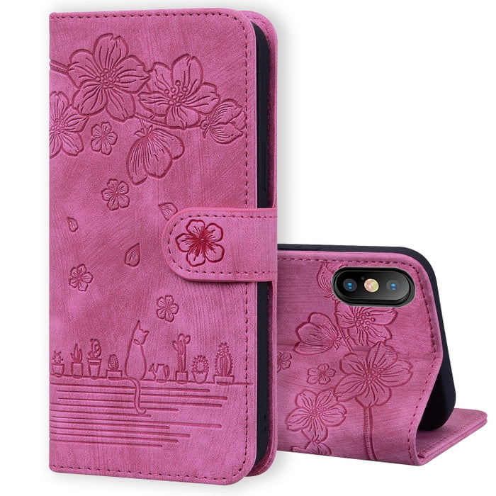 Estuche de cuero en relieve de dibujos animados Sakura Cat