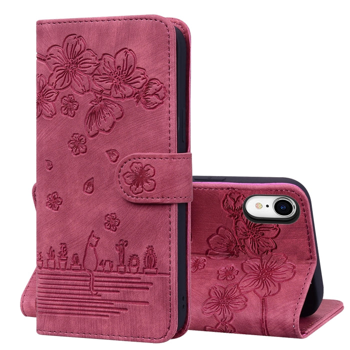 Estuche de cuero en relieve de dibujos animados Sakura Cat