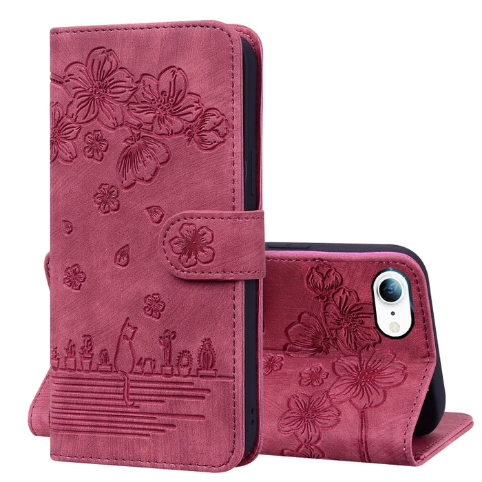 Estuche de cuero en relieve de dibujos animados Sakura Cat