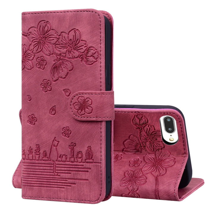Estuche de cuero en relieve de dibujos animados Sakura Cat