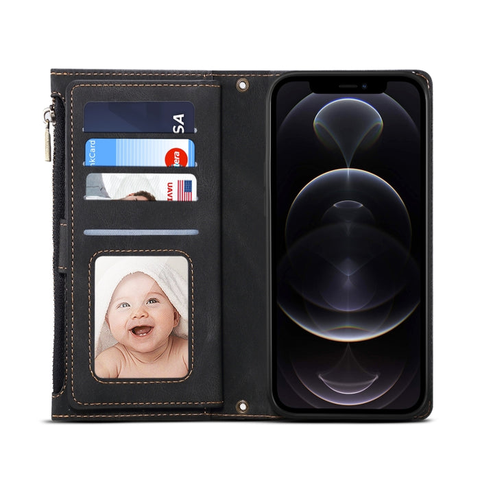 Estuche para teléfono de cuero con tapa RFID retro esmerilado