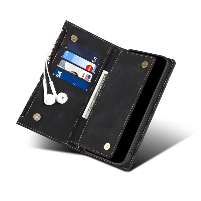 Estuche para teléfono de cuero con tapa RFID retro esmerilado
