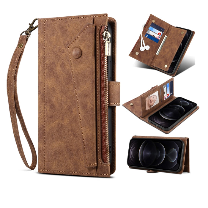 Estuche para teléfono de cuero con tapa RFID retro esmerilado