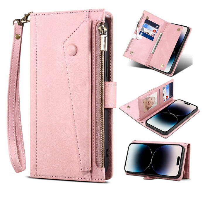 Estuche para teléfono de cuero con tapa RFID retro esmerilado