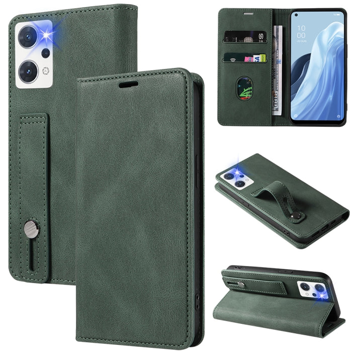 Caja de teléfono de cuero magnético de pulsera, For OPPO Reno7 A, For Samsung Galaxy A13 4G, For Samsung Galaxy A13 5G, For Samsung Galaxy A22 4G, For Samsung Galaxy A22 5G, For Samsung Galaxy A33, For Samsung Galaxy A53, For Samsung Galaxy S21 5G     ...