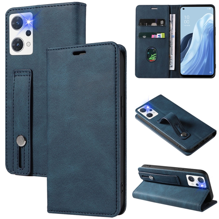 Caja de teléfono de cuero magnético de pulsera, For OPPO Reno7 A, For Samsung Galaxy A13 4G, For Samsung Galaxy A13 5G, For Samsung Galaxy A22 4G, For Samsung Galaxy A22 5G, For Samsung Galaxy A33, For Samsung Galaxy A53, For Samsung Galaxy S21 5G     ...