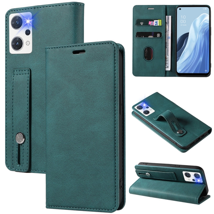 Caja de teléfono de cuero magnético de pulsera, For OPPO Reno7 A, For Samsung Galaxy A13 4G, For Samsung Galaxy A13 5G, For Samsung Galaxy A22 4G, For Samsung Galaxy A22 5G, For Samsung Galaxy A33, For Samsung Galaxy A53, For Samsung Galaxy S21 5G     ...