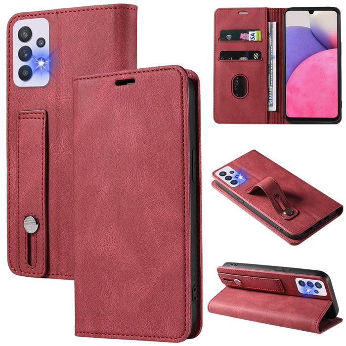 Caja de teléfono de cuero magnético de pulsera, For OPPO Reno7 A, For Samsung Galaxy A13 4G, For Samsung Galaxy A13 5G, For Samsung Galaxy A22 4G, For Samsung Galaxy A22 5G, For Samsung Galaxy A33, For Samsung Galaxy A53, For Samsung Galaxy S21 5G     ...