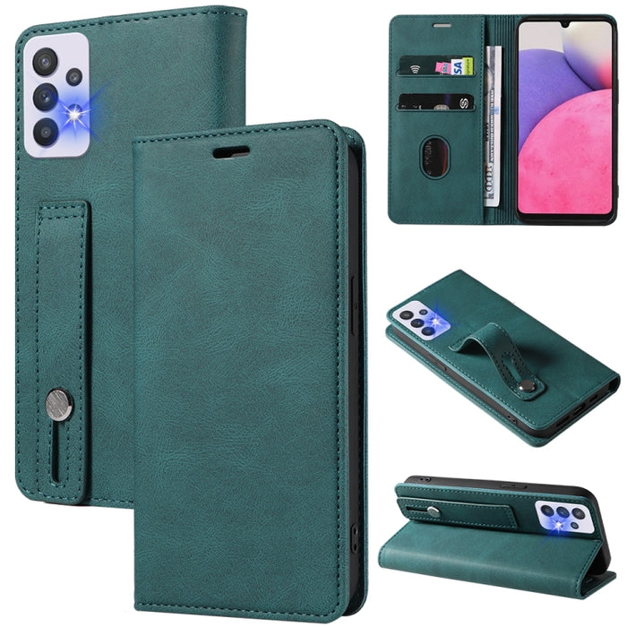 Caja de teléfono de cuero magnético de pulsera, For OPPO Reno7 A, For Samsung Galaxy A13 4G, For Samsung Galaxy A13 5G, For Samsung Galaxy A22 4G, For Samsung Galaxy A22 5G, For Samsung Galaxy A33, For Samsung Galaxy A53, For Samsung Galaxy S21 5G     ...