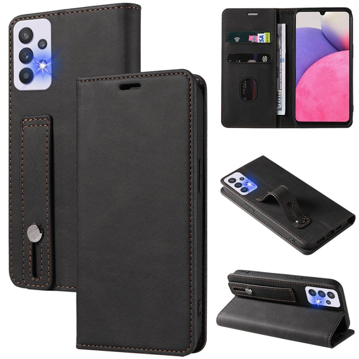 Caja de teléfono de cuero magnético de pulsera, For OPPO Reno7 A, For Samsung Galaxy A13 4G, For Samsung Galaxy A13 5G, For Samsung Galaxy A22 4G, For Samsung Galaxy A22 5G, For Samsung Galaxy A33, For Samsung Galaxy A53, For Samsung Galaxy S21 5G     ...