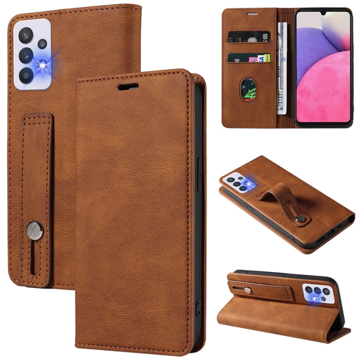 Caja de teléfono de cuero magnético de pulsera, For OPPO Reno7 A, For Samsung Galaxy A13 4G, For Samsung Galaxy A13 5G, For Samsung Galaxy A22 4G, For Samsung Galaxy A22 5G, For Samsung Galaxy A33, For Samsung Galaxy A53, For Samsung Galaxy S21 5G     ...