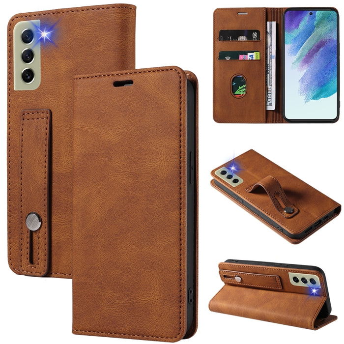 Caja de teléfono de cuero magnético de pulsera, For OPPO Reno7 A, For Samsung Galaxy A13 4G, For Samsung Galaxy A13 5G, For Samsung Galaxy A22 4G, For Samsung Galaxy A22 5G, For Samsung Galaxy A33, For Samsung Galaxy A53, For Samsung Galaxy S21 5G     ...