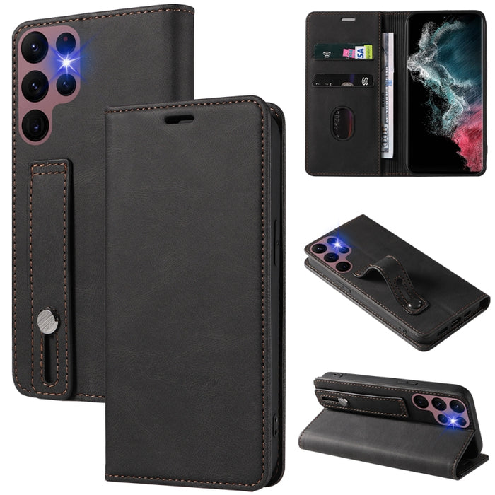 Caja de teléfono de cuero magnético de pulsera, For OPPO Reno7 A, For Samsung Galaxy A13 4G, For Samsung Galaxy A13 5G, For Samsung Galaxy A22 4G, For Samsung Galaxy A22 5G, For Samsung Galaxy A33, For Samsung Galaxy A53, For Samsung Galaxy S21 5G     ...