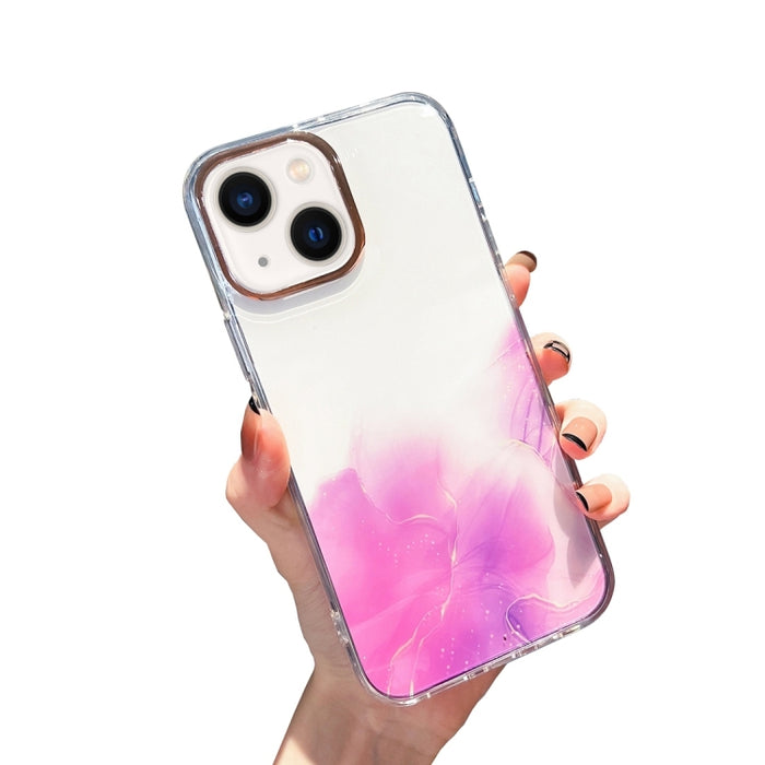 Estuche para teléfono con patrón de mármol de halo dorado